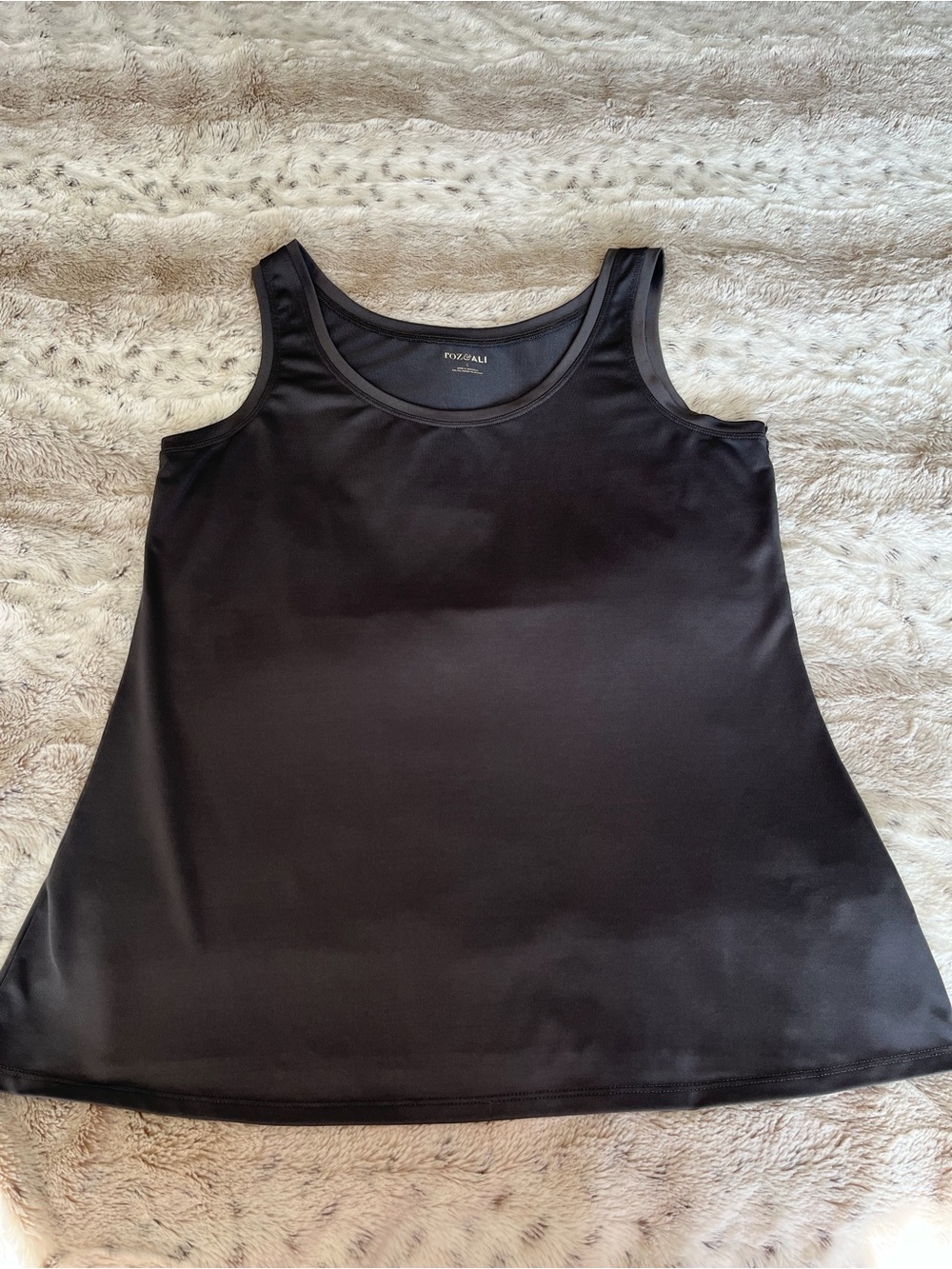 Roz & Ali Gray Scoop Neck Tank Top